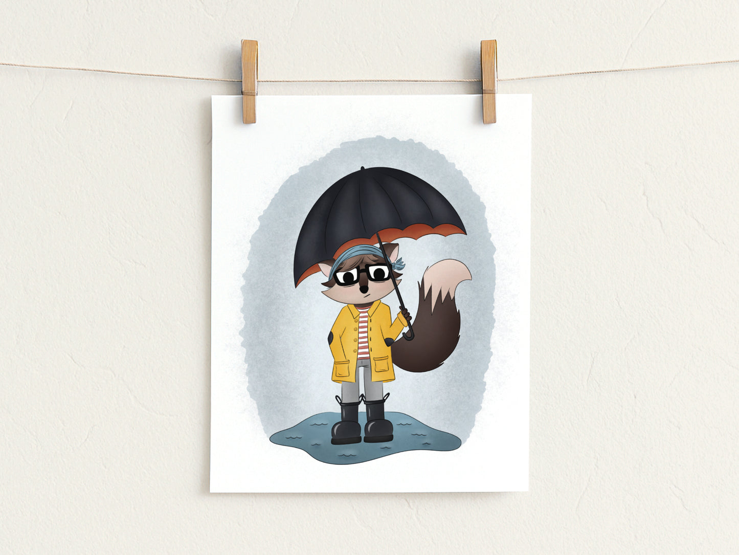 "Rain" Whimsical Illustration Print