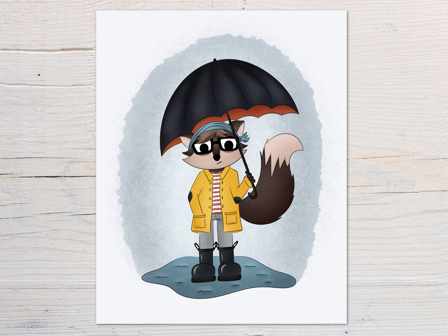 "Rain" Whimsical Illustration Print