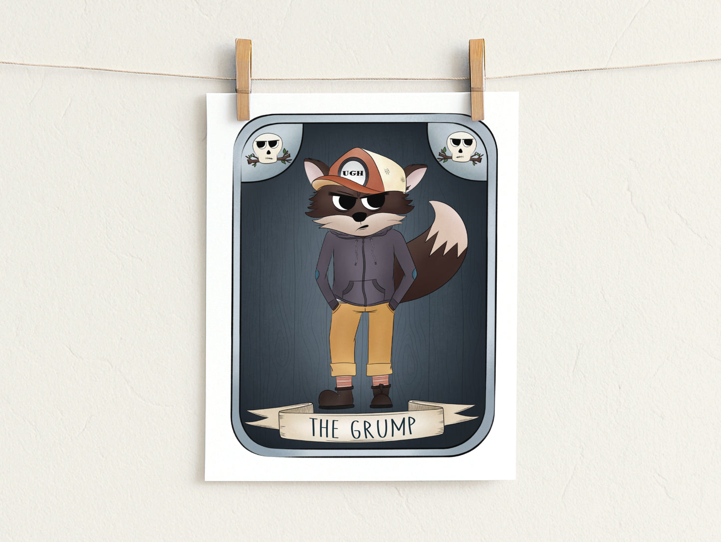 "The Grump" Whimsical Illustration Print
