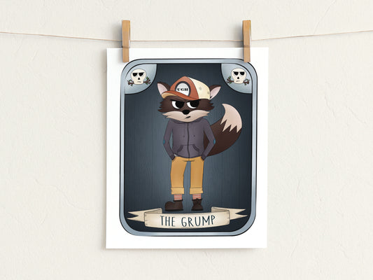 "The Grump" Whimsical Illustration Print