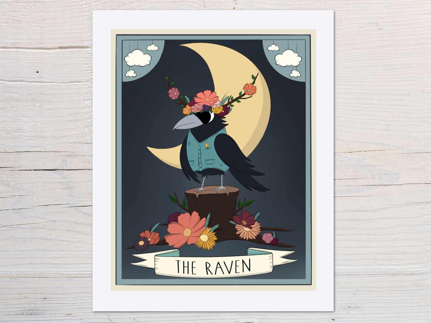 "The Raven" Whimsical Illustration Print