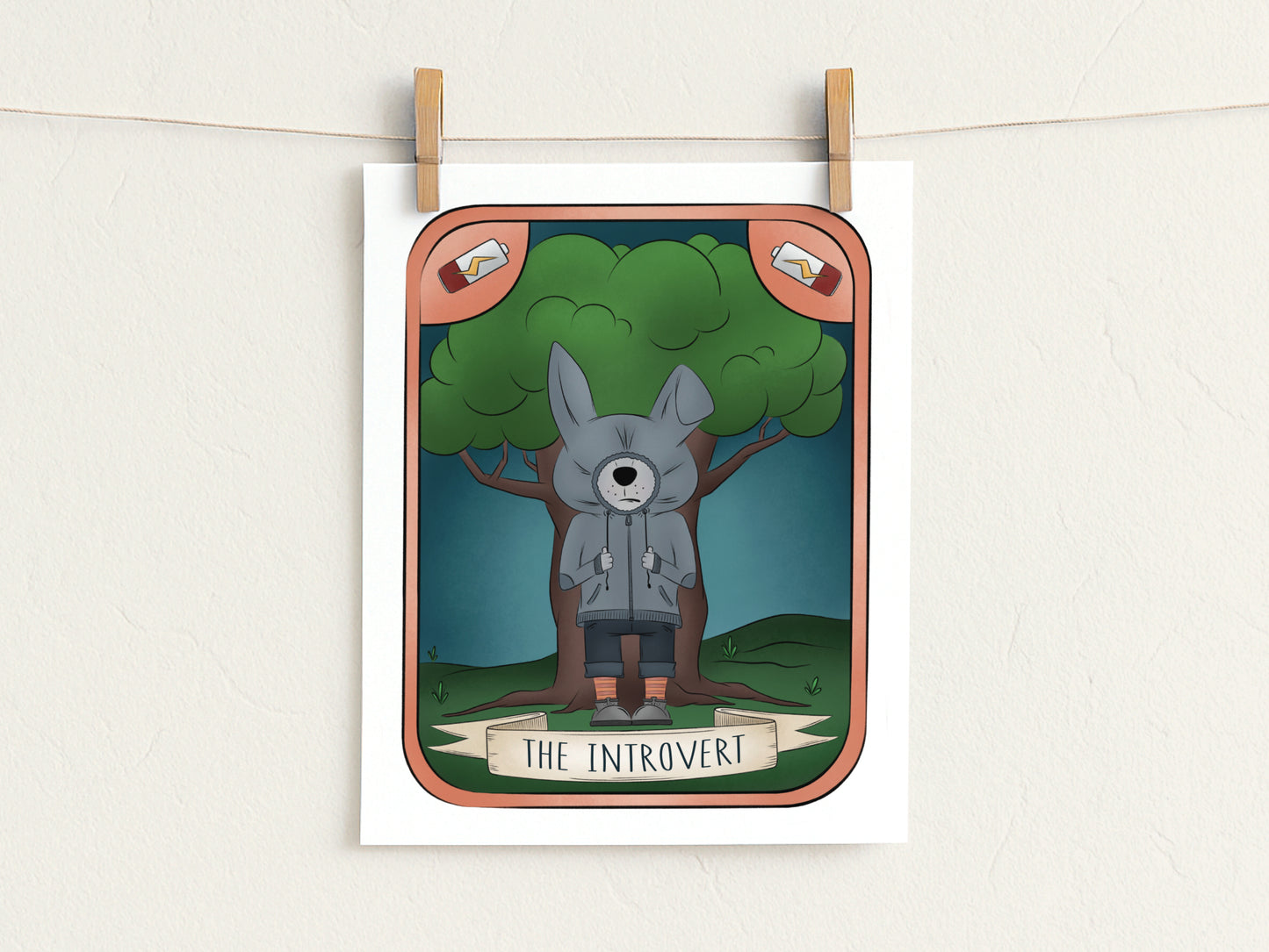 "The Introvert" Whimsical Illustration Print