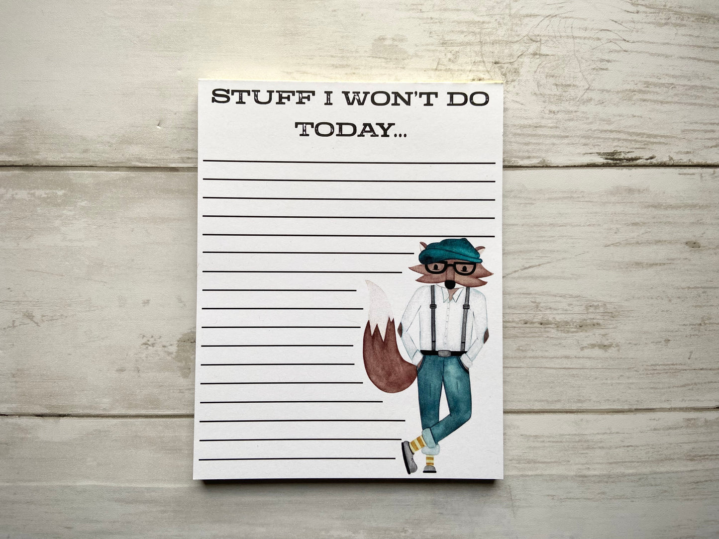 Stuff I Won't Do Notepad