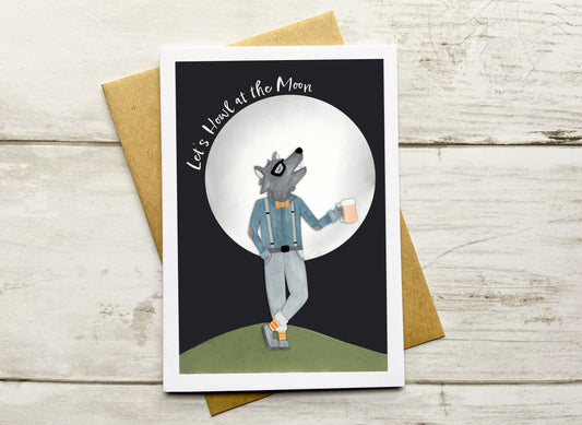 Let's Howl at the Moon Notecard