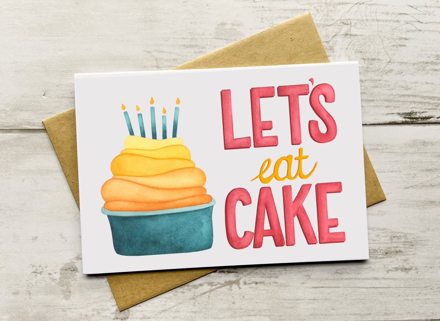 Let's Eat Cake Birthday Notecard