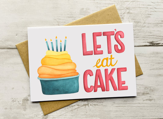 Let's Eat Cake Birthday Notecard
