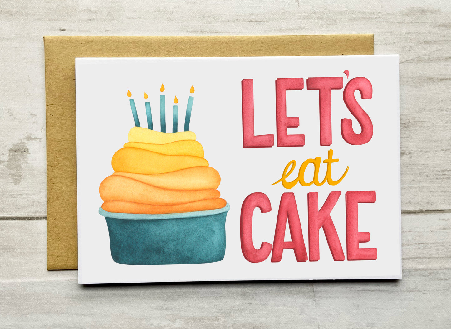 Let's Eat Cake Birthday Notecard