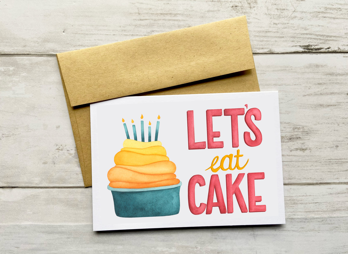 Let's Eat Cake Birthday Notecard