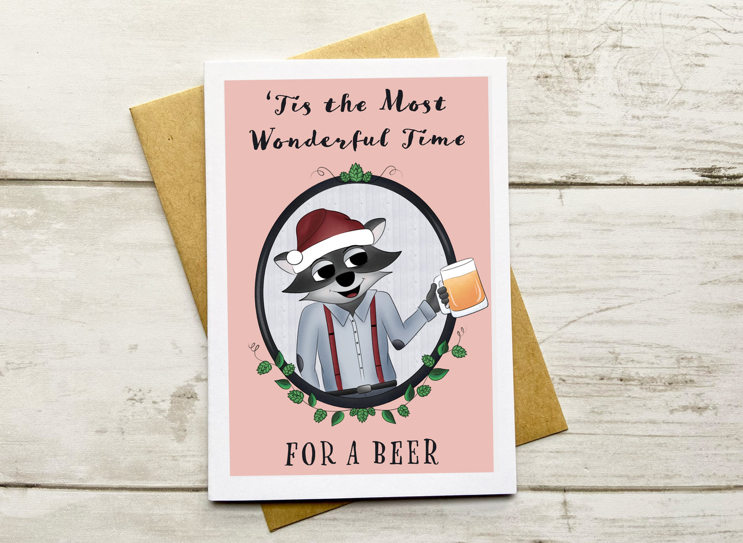 Most Wonderful Time for a Beer Holiday Notecard