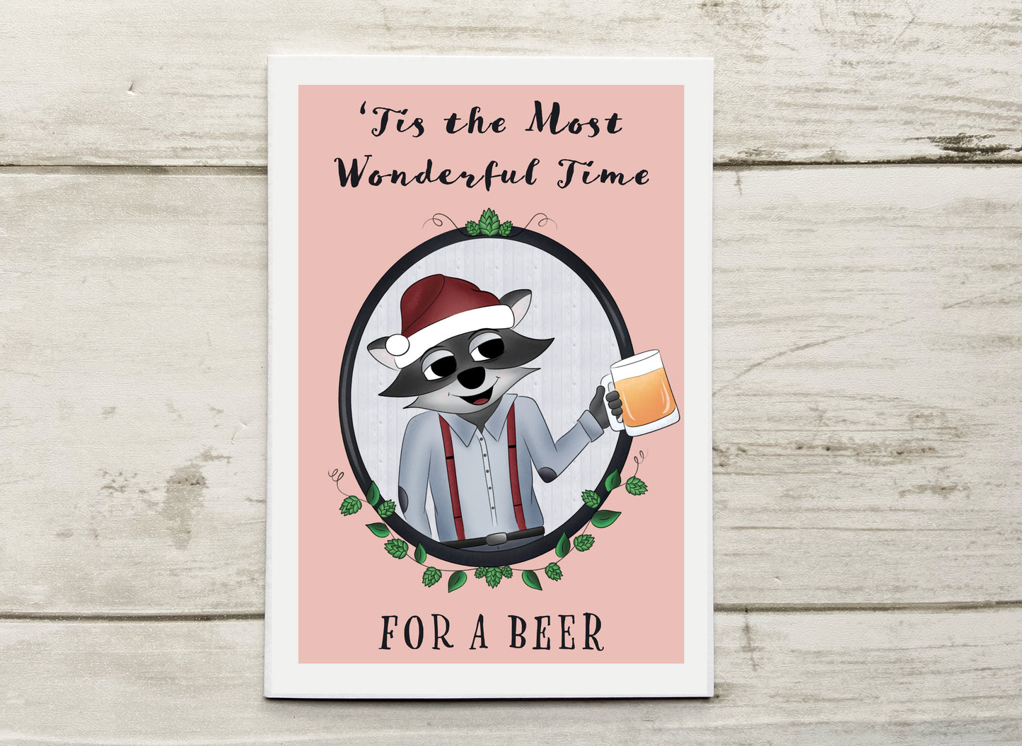 Most Wonderful Time for a Beer Holiday Notecard