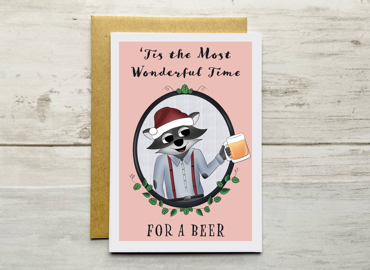 Most Wonderful Time for a Beer Holiday Notecard