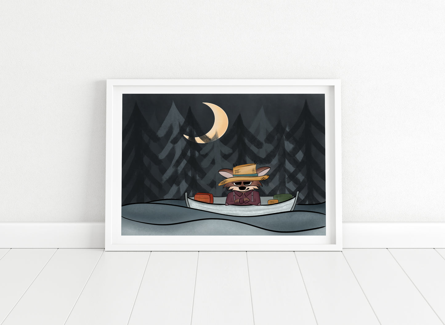 "Drifting" Whimsical Illustration Print