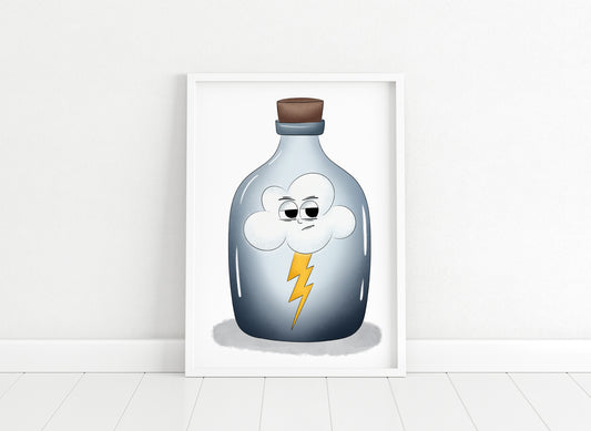 "Jar of Lightning" Whimsical Illustration Print