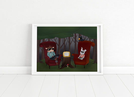 "The Interview" Whimsical Illustration Print