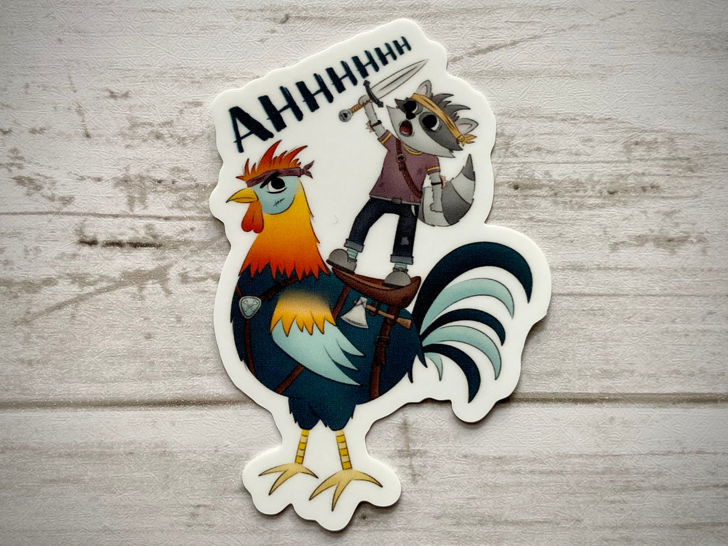 Battle Chicken Vinyl Sticker