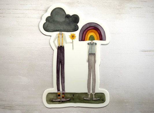 Cloud & Rainbow Vinyl Sticker