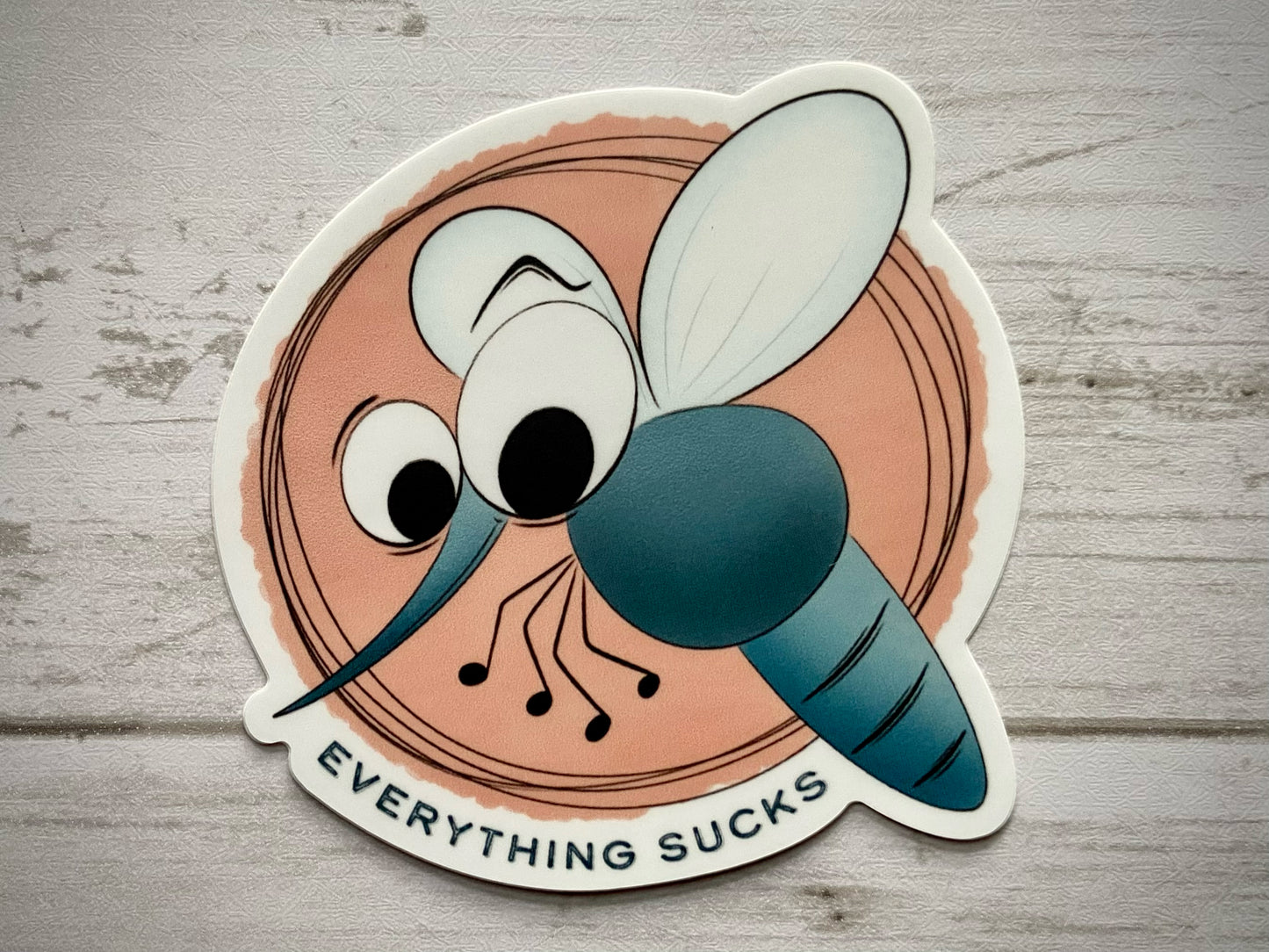 Everything Sucks Mosquito Vinyl Sticker