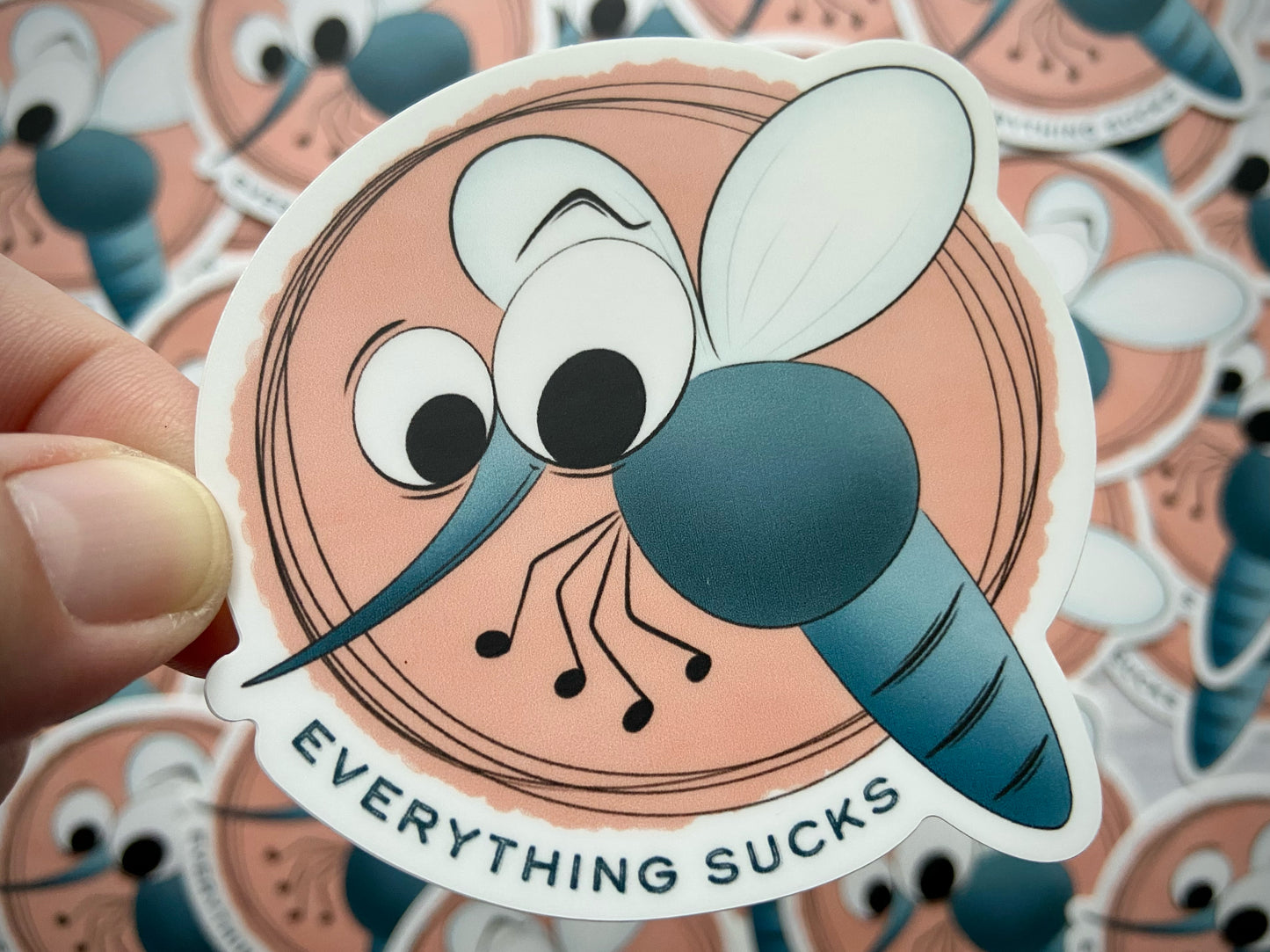 Everything Sucks Mosquito Vinyl Sticker