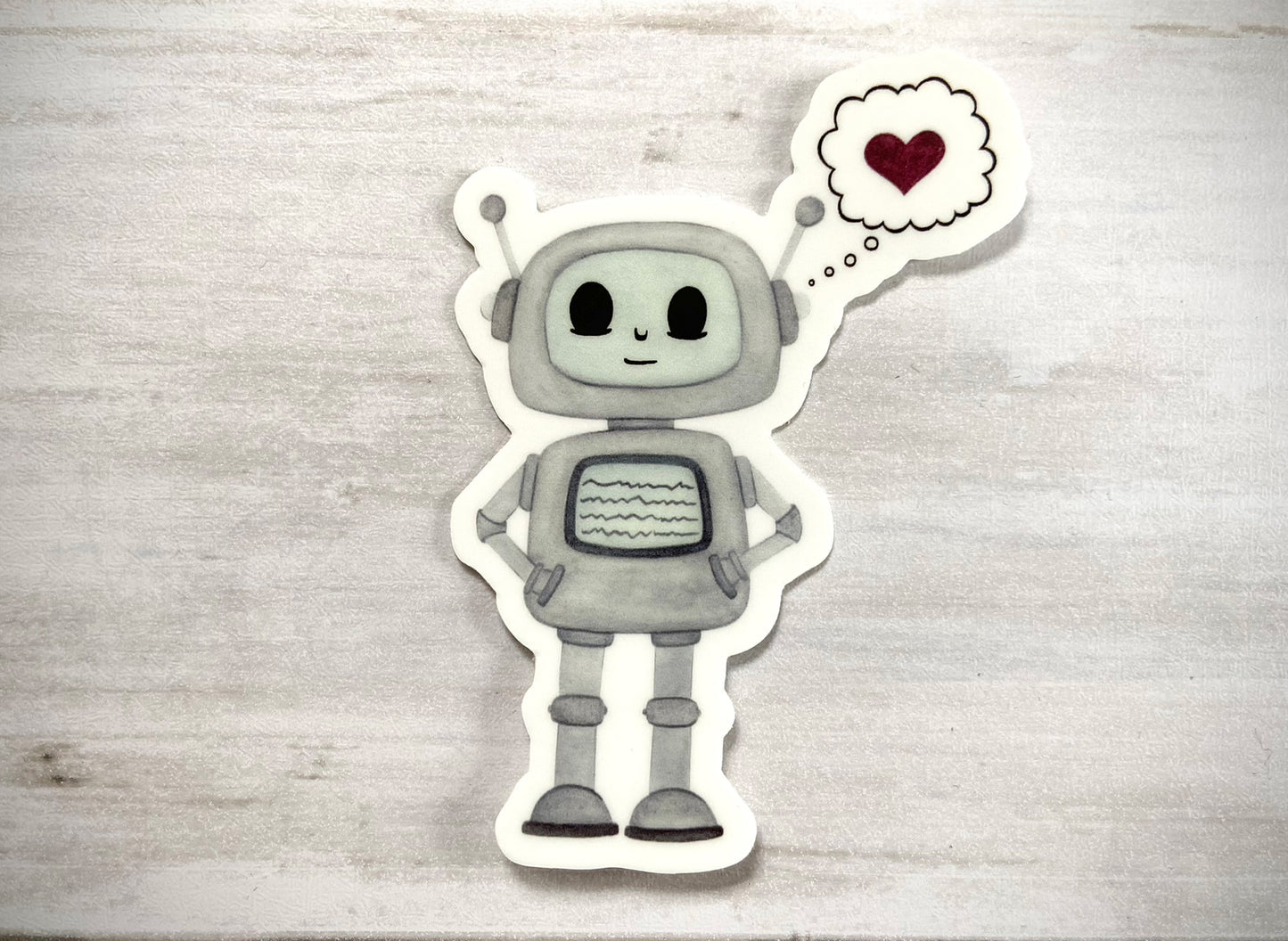 Robot Love Vinyl Sticker