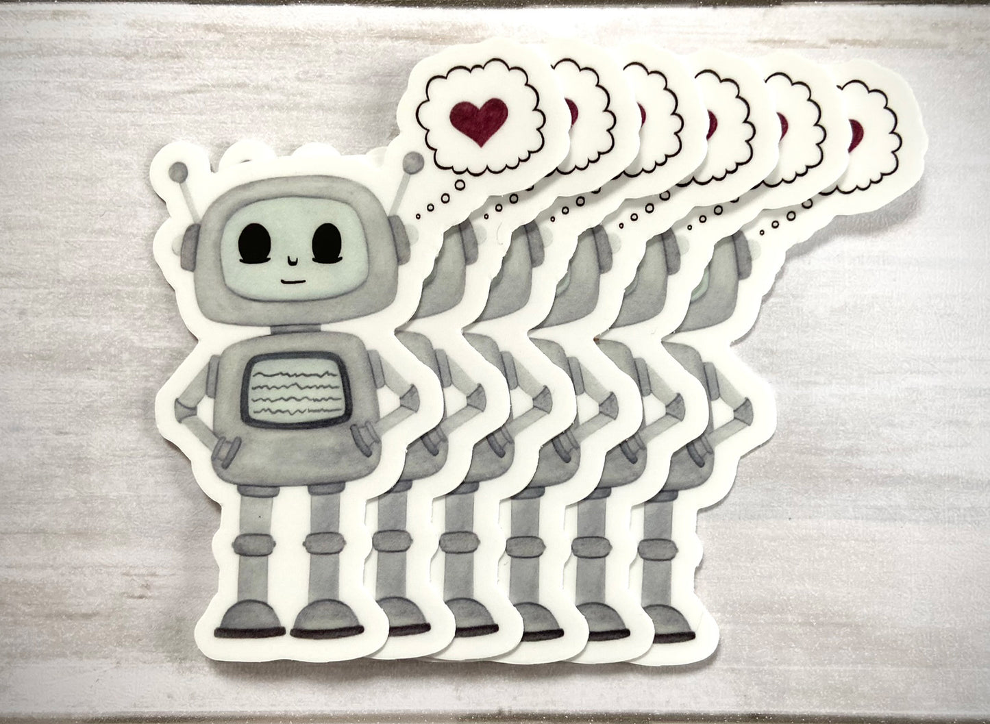 Robot Love Vinyl Sticker