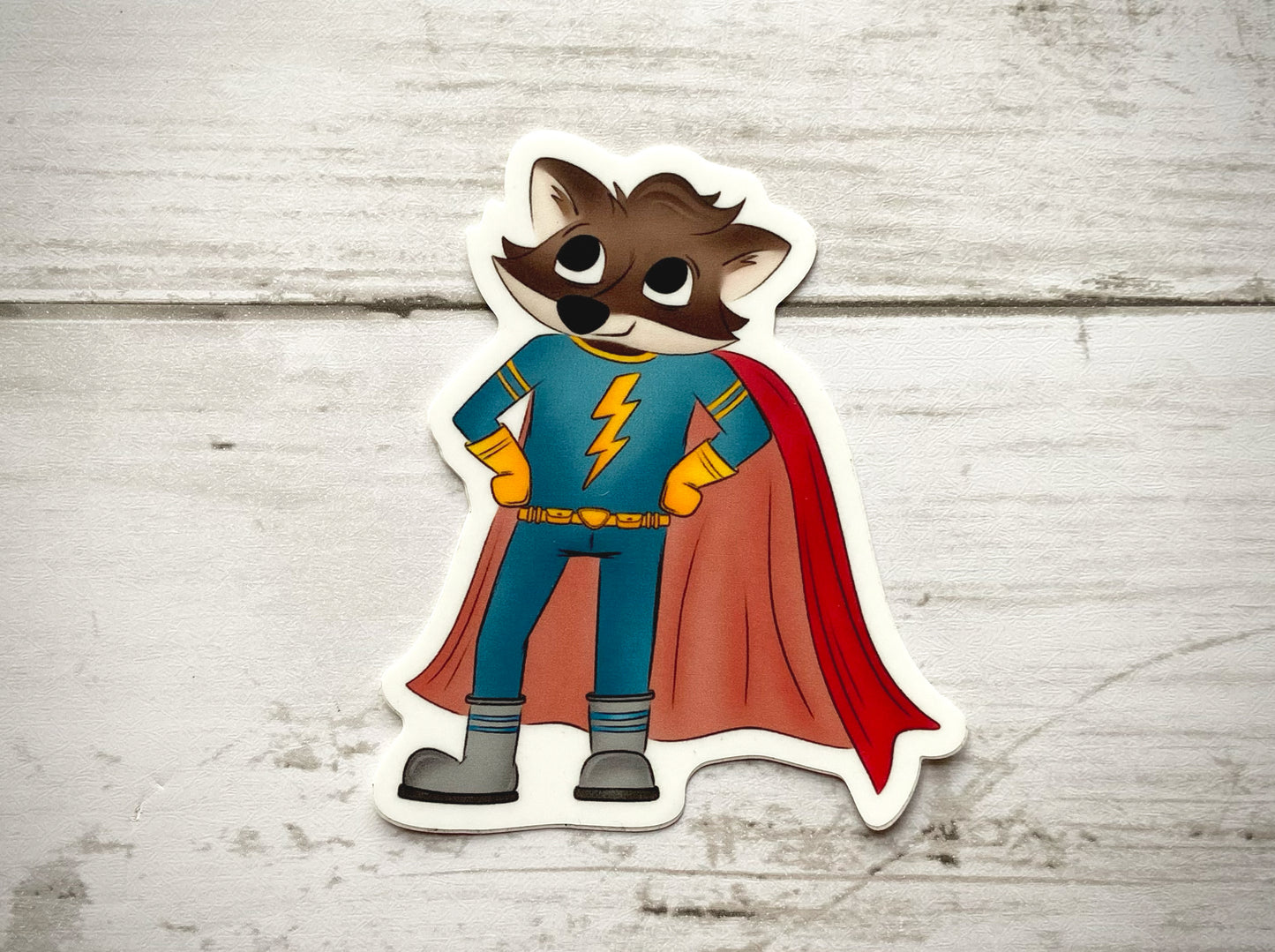 Superhero Fox Vinyl Sticker