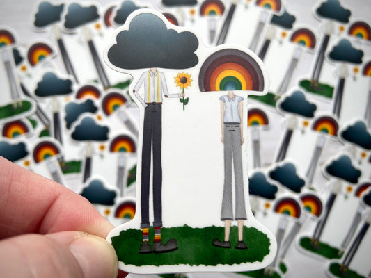 Cloud & Rainbow Vinyl Sticker