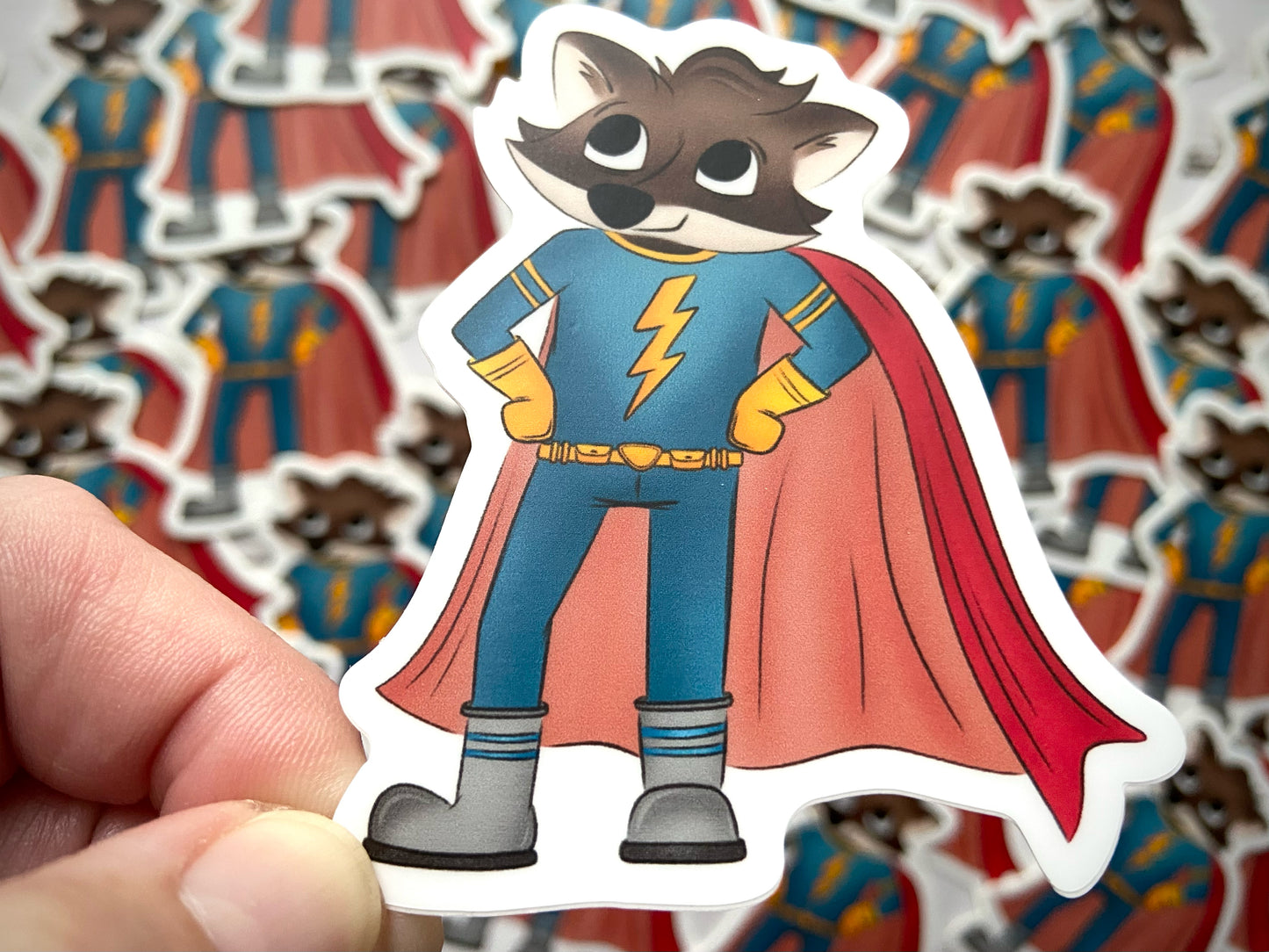 Superhero Fox Vinyl Sticker