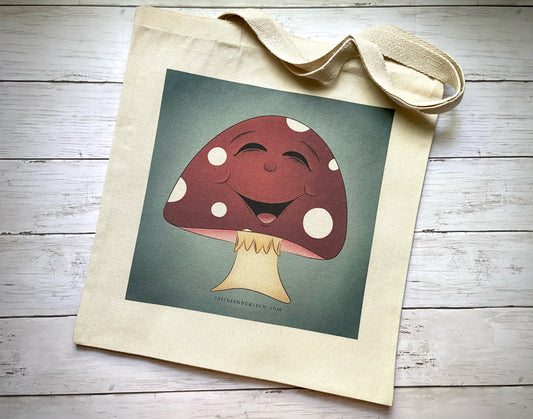 Happy Mushroom Tote Bag